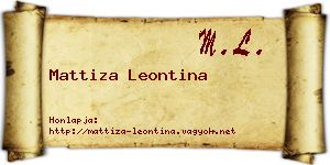 Mattiza Leontina névjegykártya
